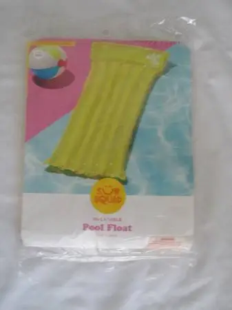 New Yellow Swim Pool Float Raft, Sun Squad