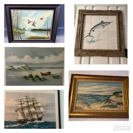 Ocean Themed Artwork, Seaside, Nautical Paintings, collection