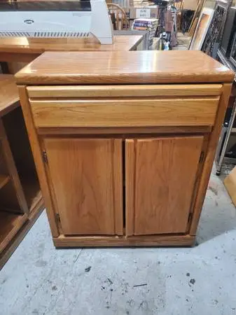 Oak storage cabinet