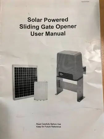 SOLAR POWERED SLIDING GATE OPENER