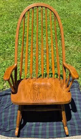 Rocking Chair, Wooden, with Cushions