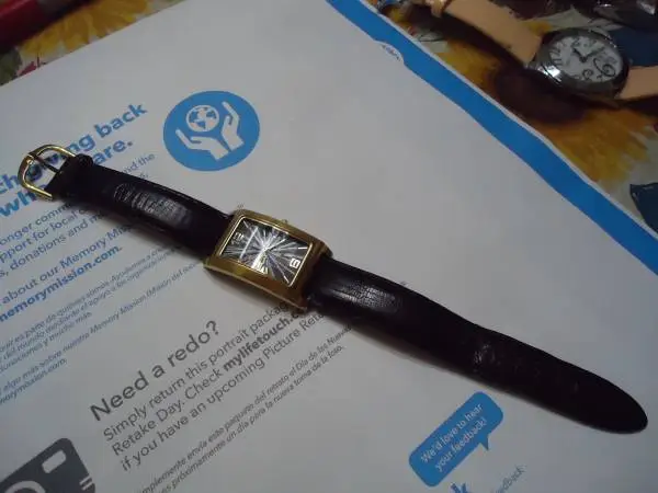 Geoffrey Beene square black face watch