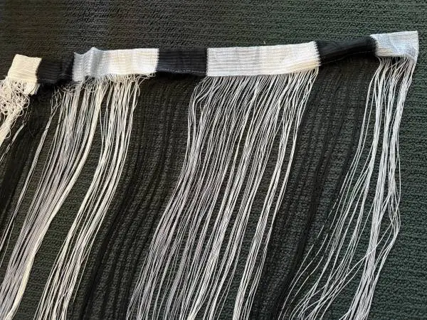 (2) Black and White Door String Curtains for Doorways.