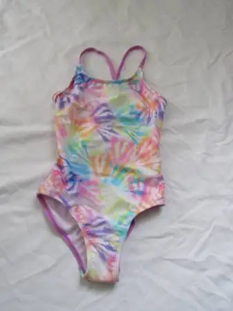 New Girls Youth 6/6X Tie Dyed Print Swimsuit