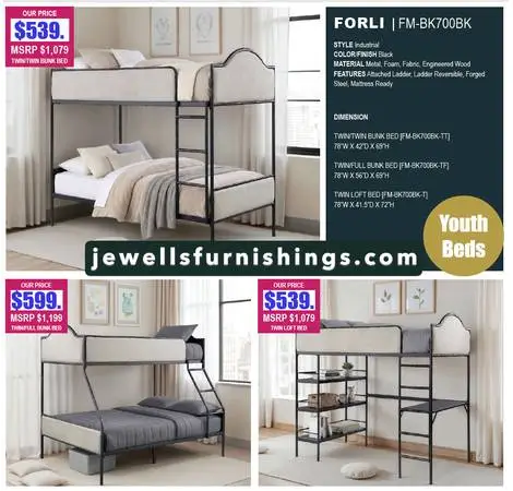 FORLI Bunk Beds