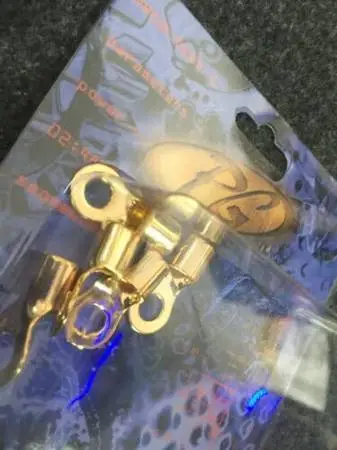 4 AWG gold plated RING TERMINALS $1 each or $5 a 5 pack 4 gauge