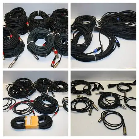 XLR Speaker Line Signal Cables, Speaker, TRS, TS, RCA , Adapters