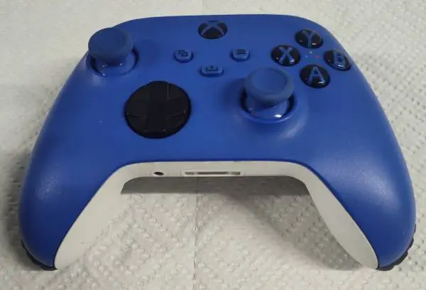 Xbox Wireless Controller in Shock Blue (Model 1914) is a ninth-generat