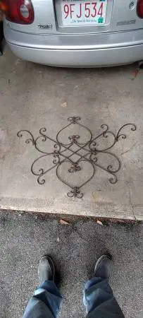 Wrought iron wall sculpture