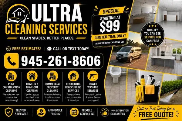 Reliable Residential DFW Cleaning Services Book Today From $99