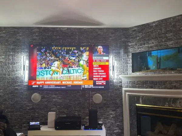 Flat screen wall mount TV installation
