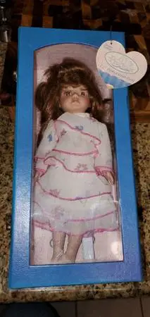 Vintage Lil Precious 12 Porcelain Trunk doll