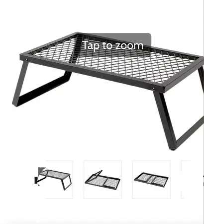 Grill for campfires or backyard 16 by 24 inch with foldaway legs.