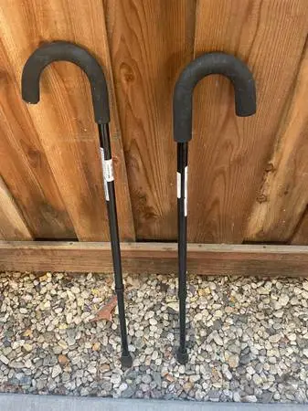 (3) Adjustable Black Canes