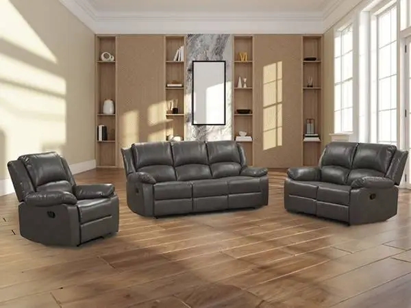 LETHA Reclining Sofa 3 pc Set - Brown