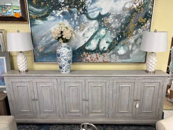 Slimline Credenza in a Graywash