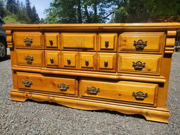 All wood dresser