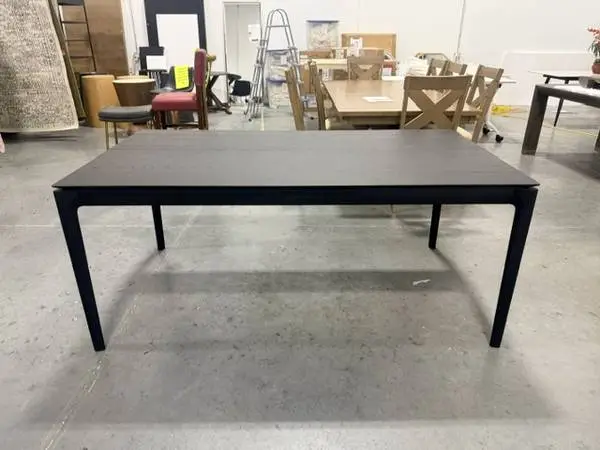 Alain Van Havre For Ethnicraft Bok Oak Extendable Dining Table Black