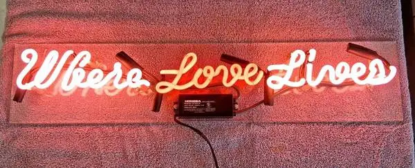 Where Love Lives Neon Sign