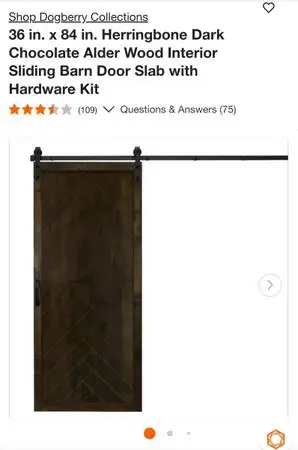 2 Barn doors - dark brown