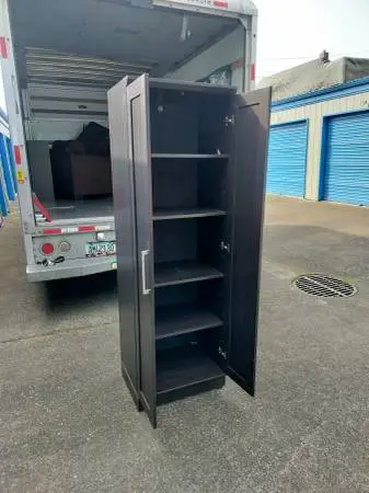 5 shelf cabinet with doors