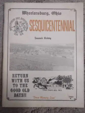 WHEELERSBURG OHIO SESQUICENTENNIAL BOOK 1824 TO 1974
