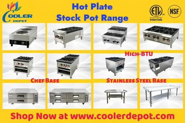 Natural Gas Propane LP Electric Hot Plate Stock Pot Range
