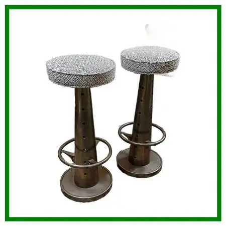 Blackman Cruz Workshop Yacht Bar Stools, Pair. Estimated Price: $16,00