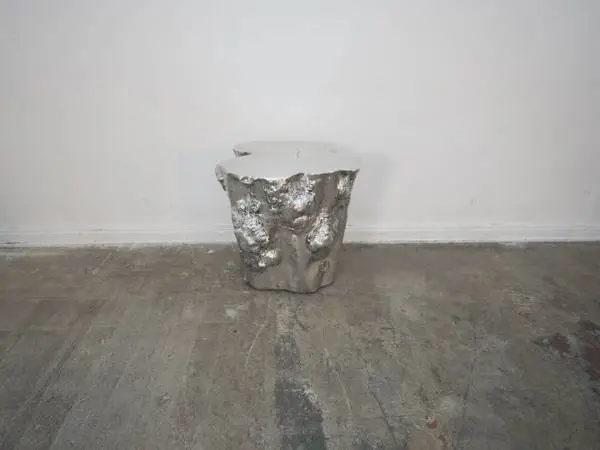 Large Silver Tree Trunk side table AS-IS Chip in corner $199.00  21 W