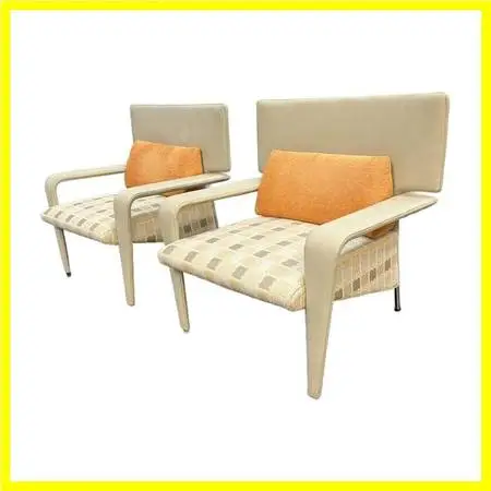Ii Loft Italian Mind Lounge Armchairs, Pair