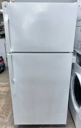 GE 28 Inch Top Freezer Refrigerator GTH16DBEFRWW , 15.5 Cu Ft , White
