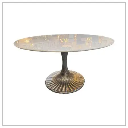 Oly Studio Luca Dining Table, White Granite