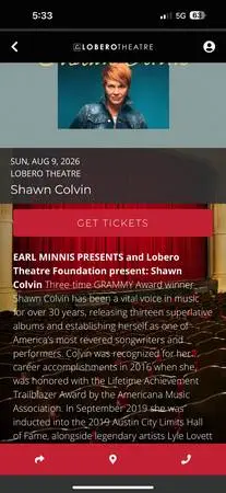 Shawn Colvin VIP seats