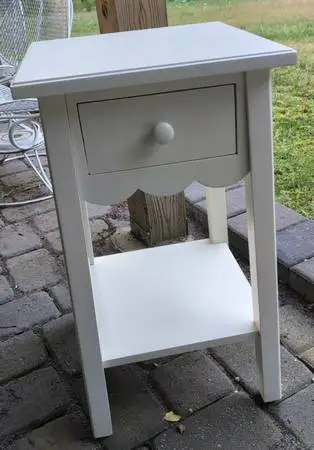 Pottery Barn  Nightstand / Side table with drawer, PB chairs