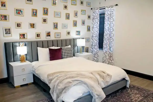 Queen Grey Velvet Tufted bedframe