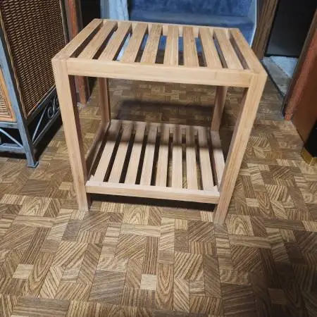 WOODEN SLATTED TABLE