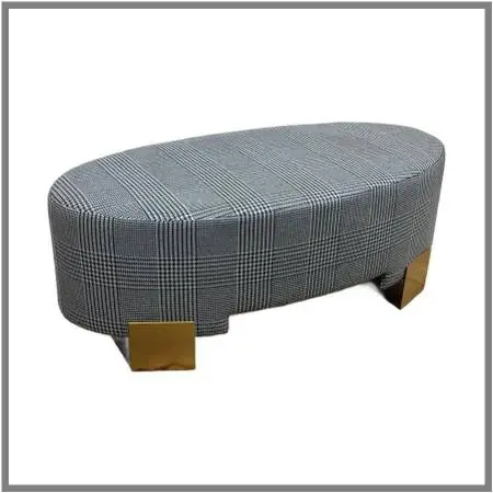 Jay Jeffers Design Glen Plaid Ottoman