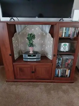 TV stand storage shelf
