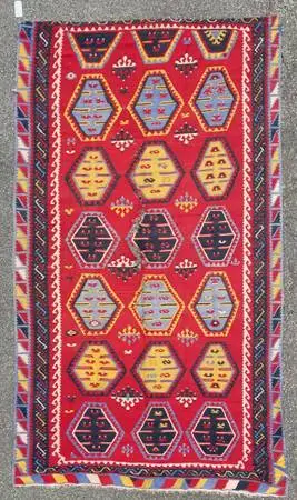 QASHQAI KILIM HAND KNOTTED RUNNER, 6.0 x 11.0