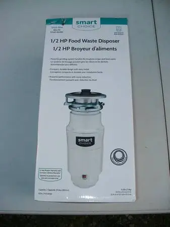 Smart Choice 1/2 HP Garbage Disposal, NEW!