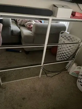 Glass shoe rack