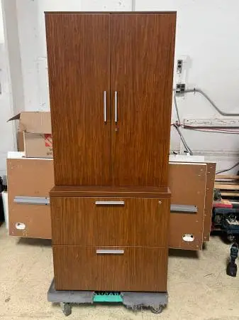 (7) Herman Miller 2 Drawer Lateral File W/ Hinged Door Storage On Top