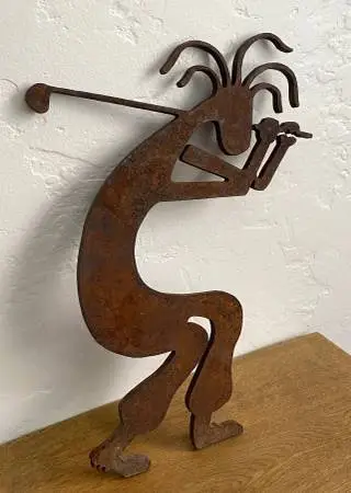 Iron Golfing Kokopelli Silhouette