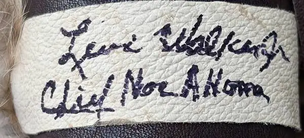 Vintage tomahawk hand made by Indian chief hand signed for braves base