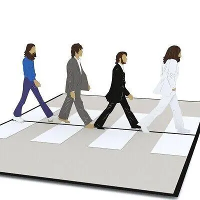 Lovepop --- The Beatles Abbey Road --- Pop Up Card