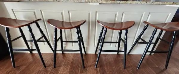 Amish Made Saddle Seat Bar Stools