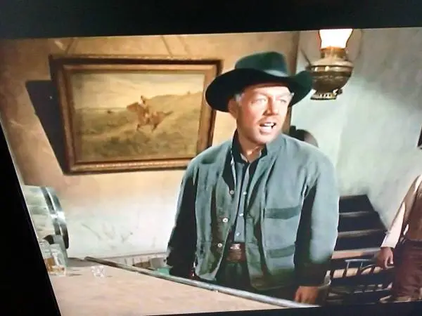 Original Western vintage Painting. ( John Wayne movies ).