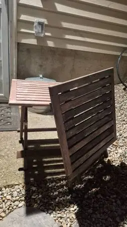 2 Folding Outdoor Wood Tables