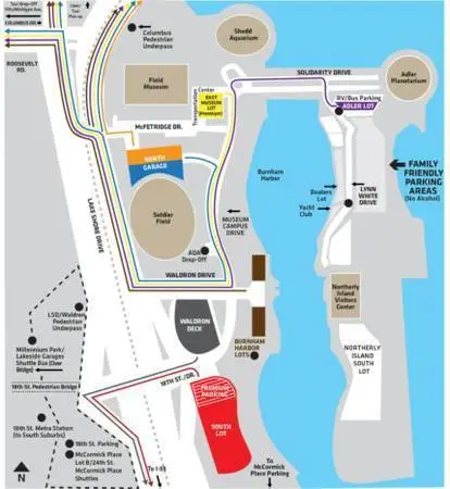 Chicago Bears ADLER LOT Season Parking Pass - entire 2026 Season