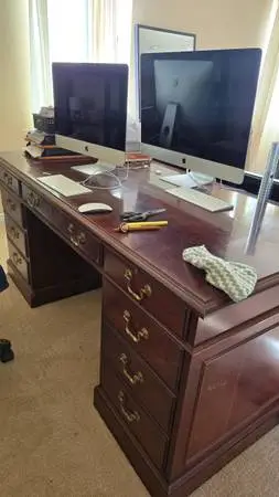 Real wood office executive desk - used - great condition